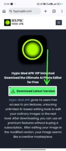 Hypic Mod APK v8.1.0 (Vip Unlocked) – Download the Ultimate AI Trending Photo Editor 9 download button